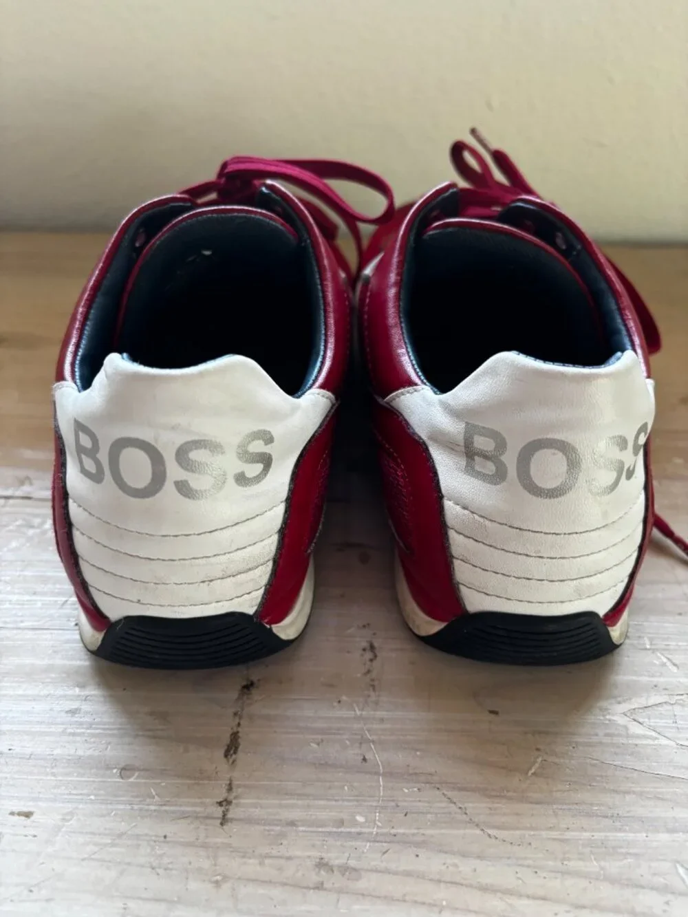 Hugo Boss Saturn Lowp Sneakers Men's EU 43 US 10 Red Shoes